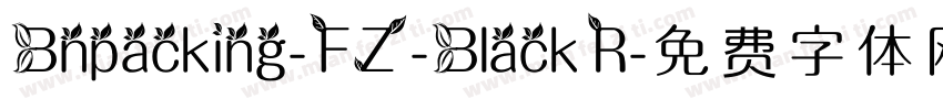 Bnpacking-FZ-Black R字体转换